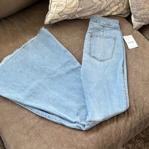 Free People Light Blue Flare Jeans